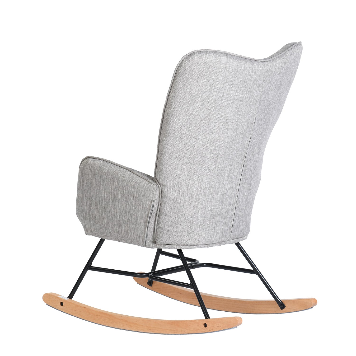 Epping Grey Natural Wood Rocking Chair