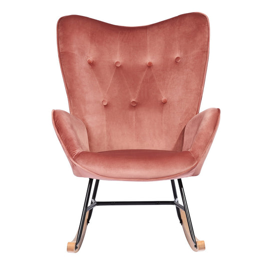 Epping Velvet Pink Rocking Chair