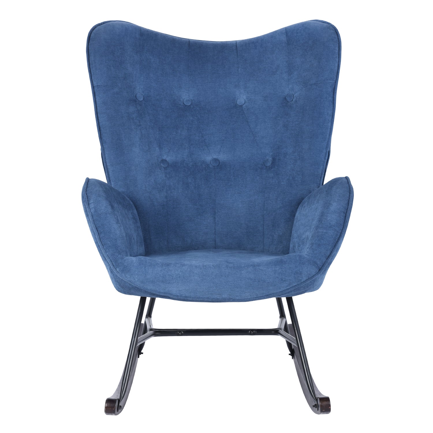 Epping Fabric Accent Chair With Dark Wooden Leg