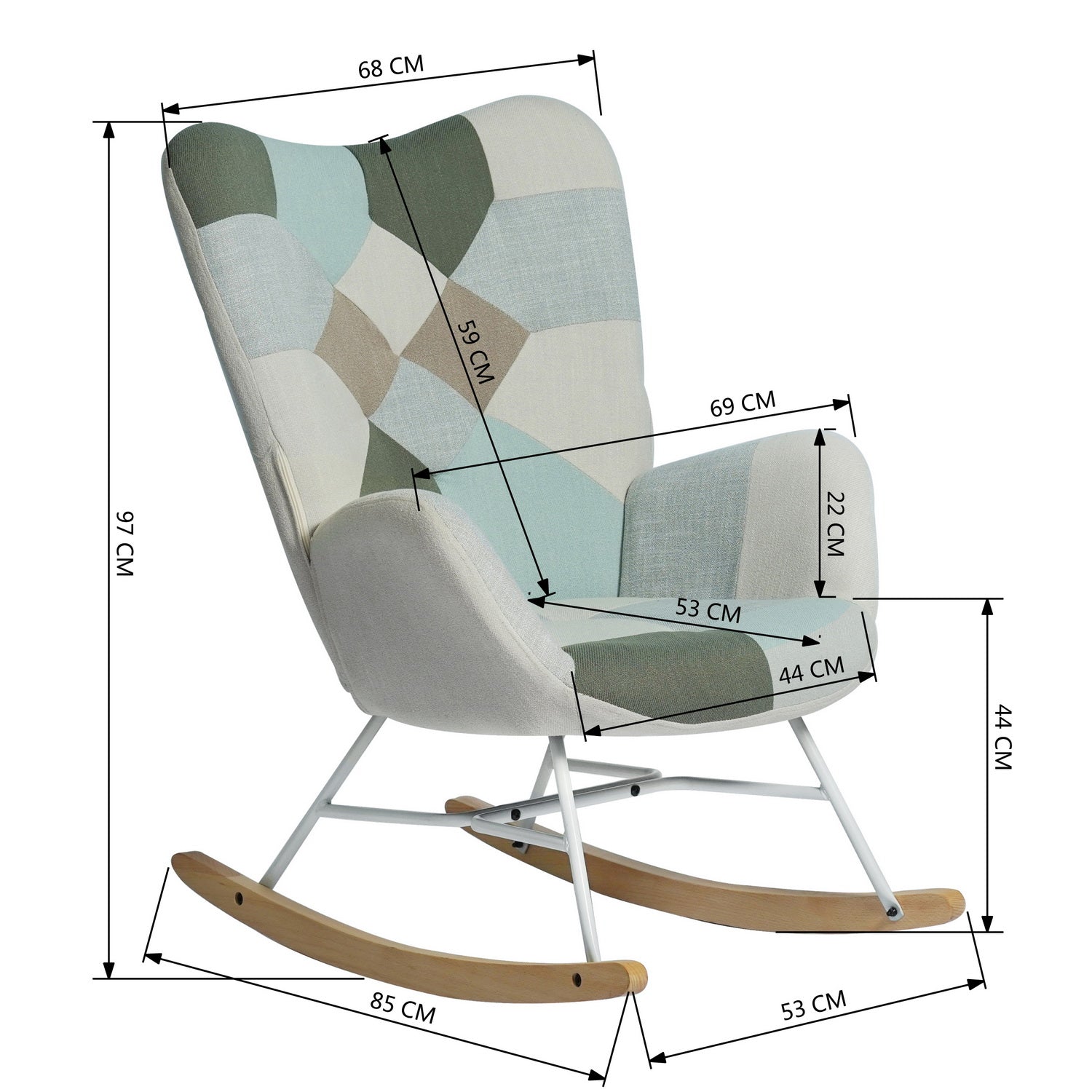 Epping Joint Fabric Rocking Chair