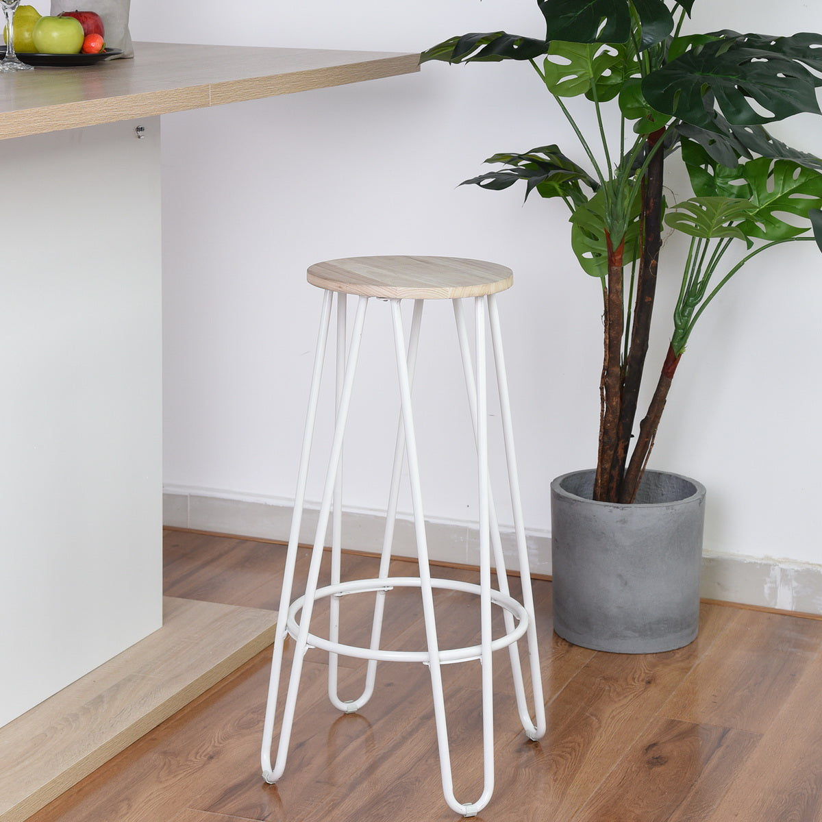 Essia Paulownia Wood Bar Stool