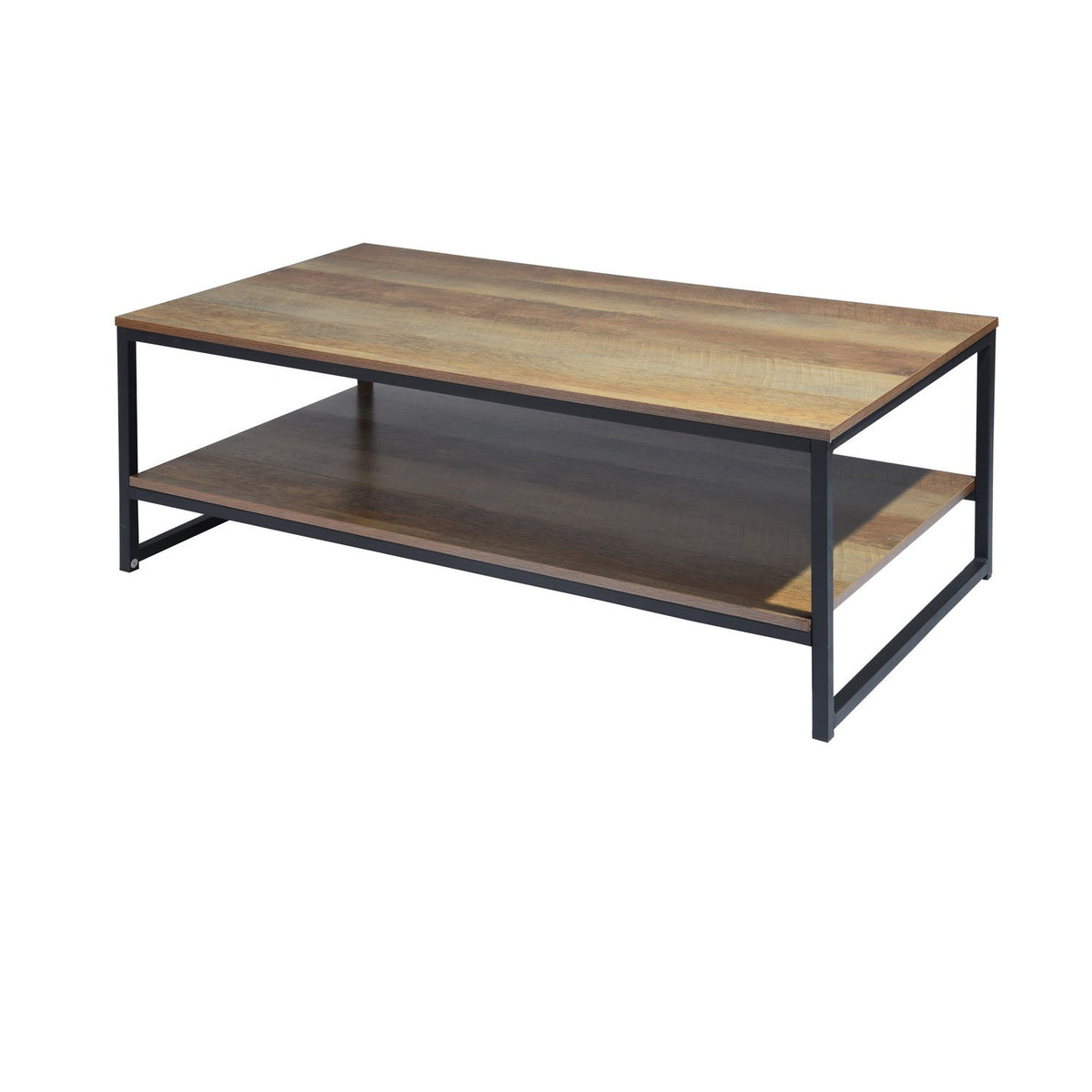 Facto Coffee Table 2 Levels Dark Wood Coffee Tables