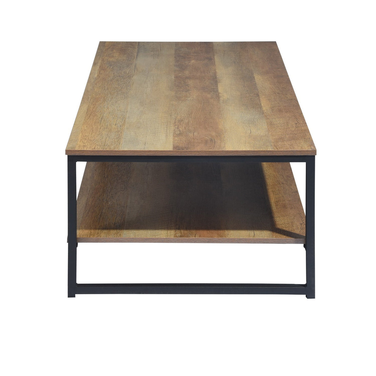 Facto Coffee Table 2 Levels Dark Wood Coffee Tables
