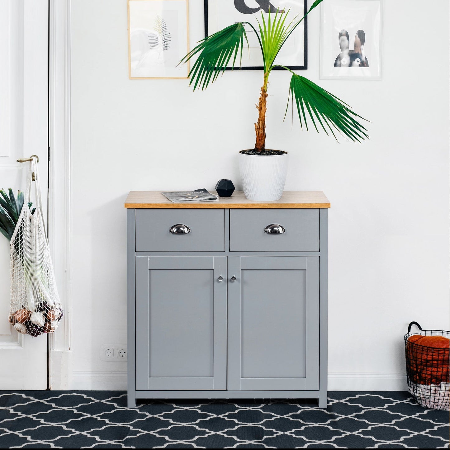 Favre Sideboard Two Doors Grey Console Tables