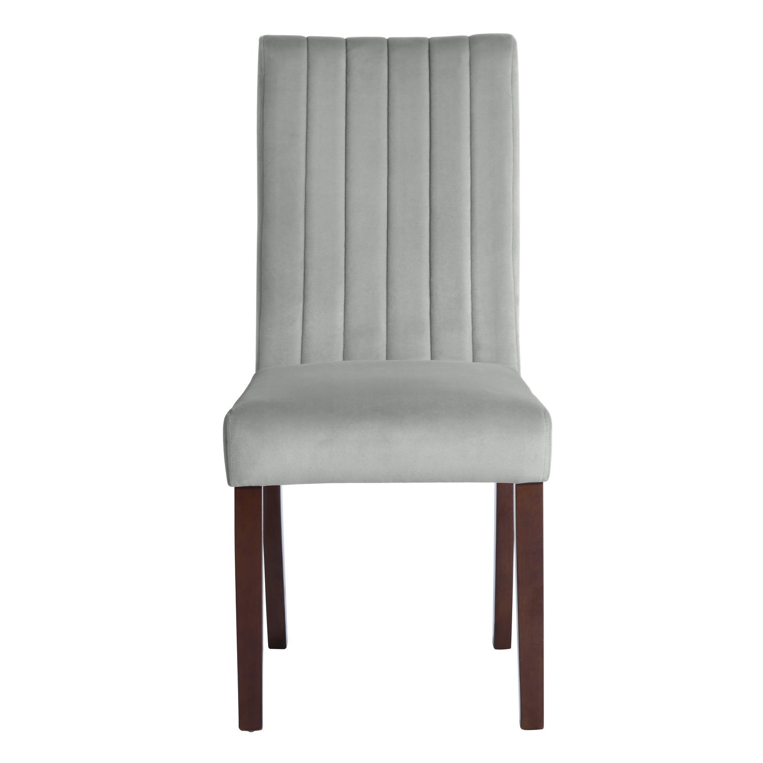 Fawn Grey Velvet Dining Chairs