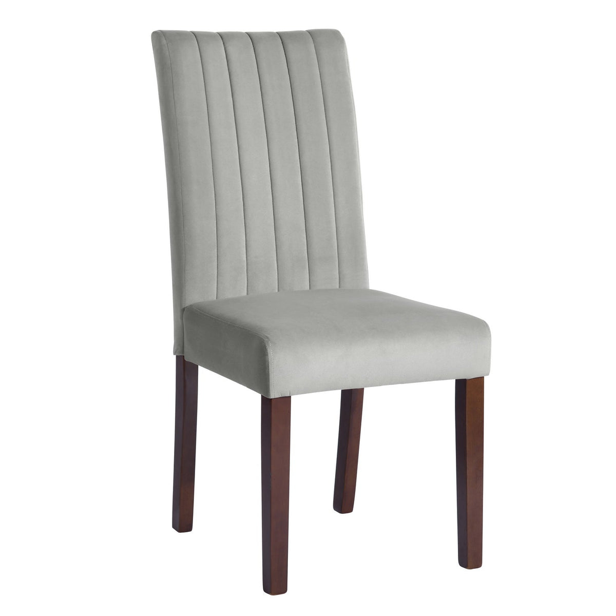 Fawn Grey Velvet Dining Chairs