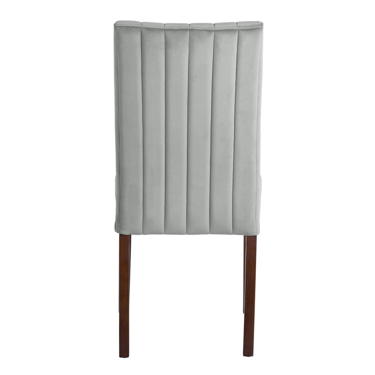 Fawn Grey Velvet Dining Chairs