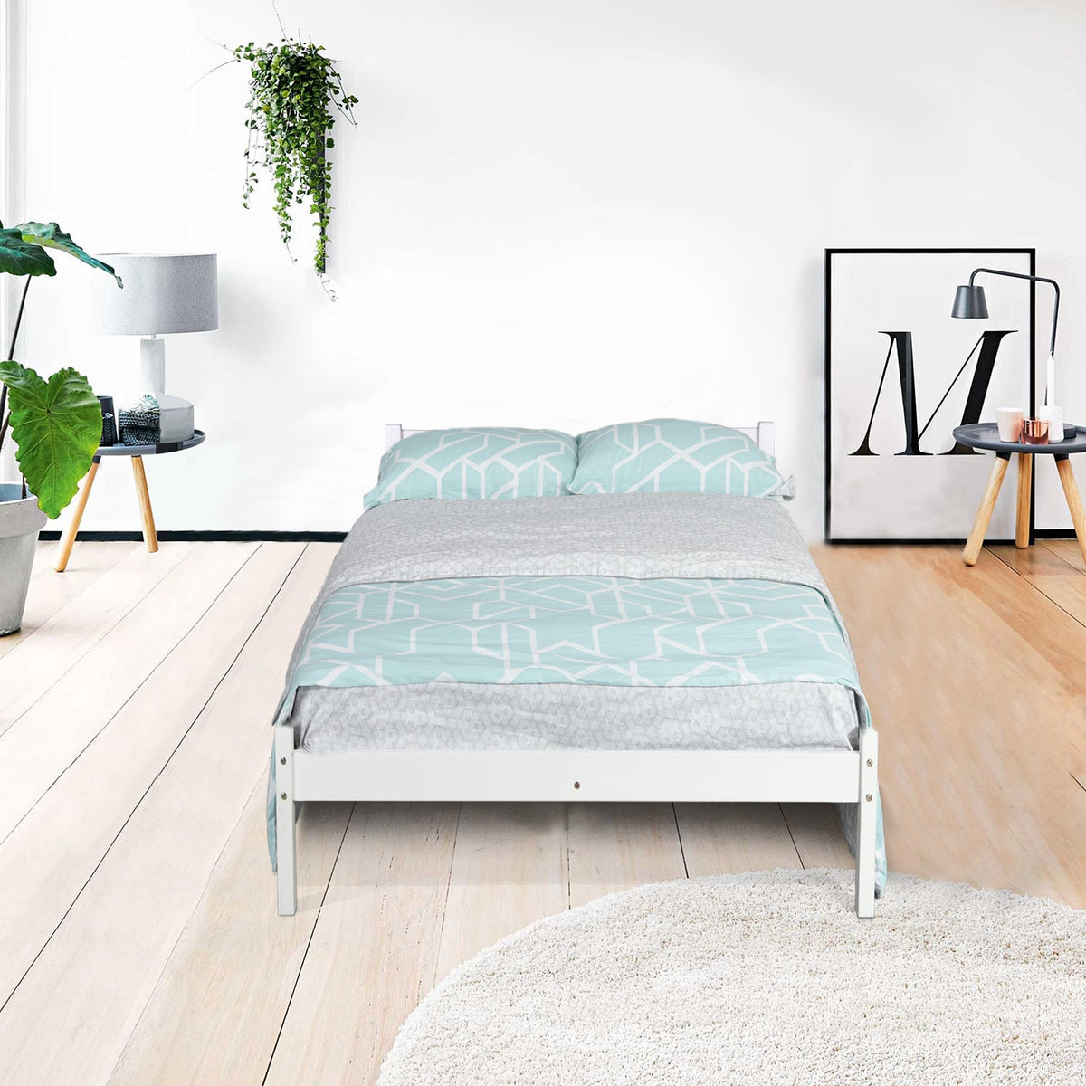 Firenze White Wooden Bedframe