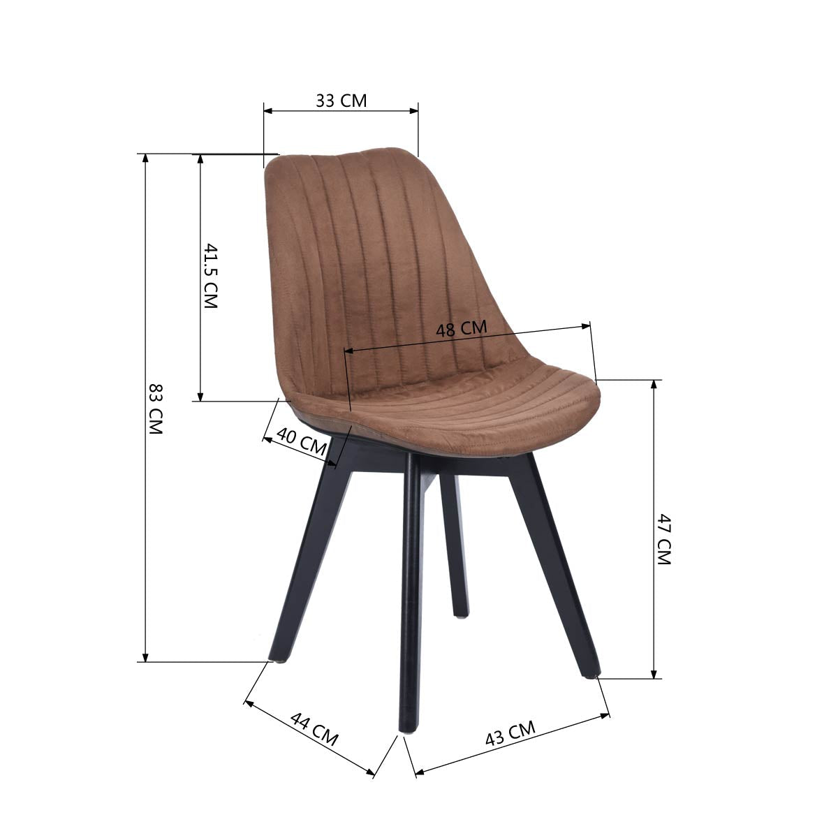 Frankfurt Suede Brown Dining Chair