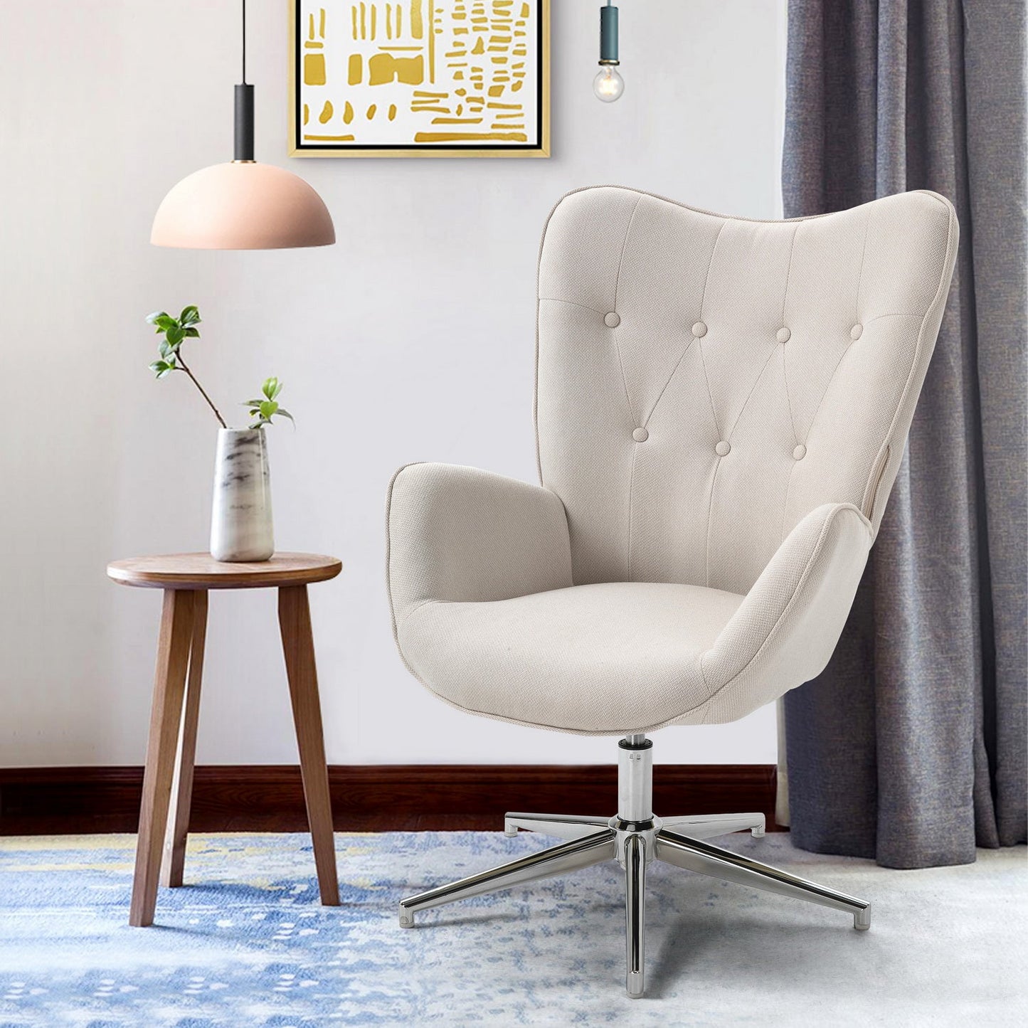 Fuchs Ivory Accent Chairs