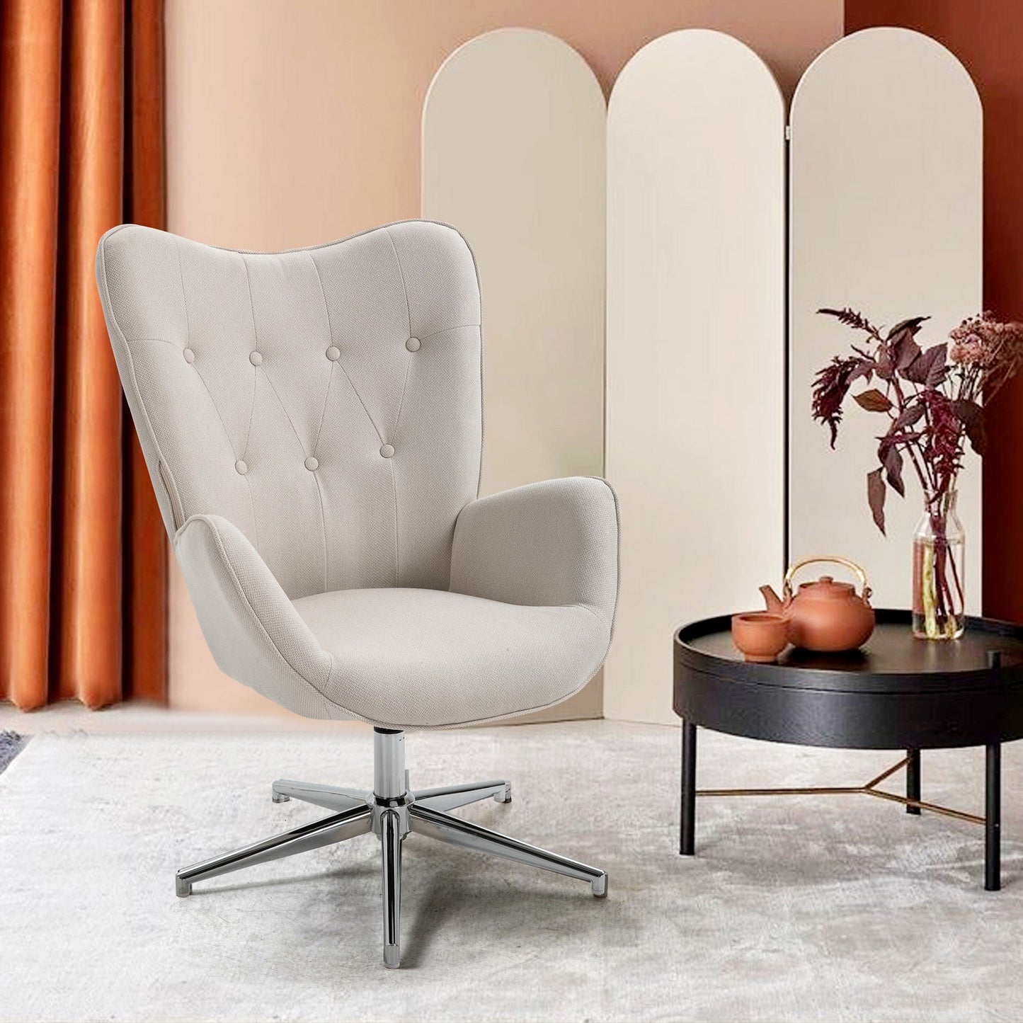 Fuchs Ivory Accent Chairs