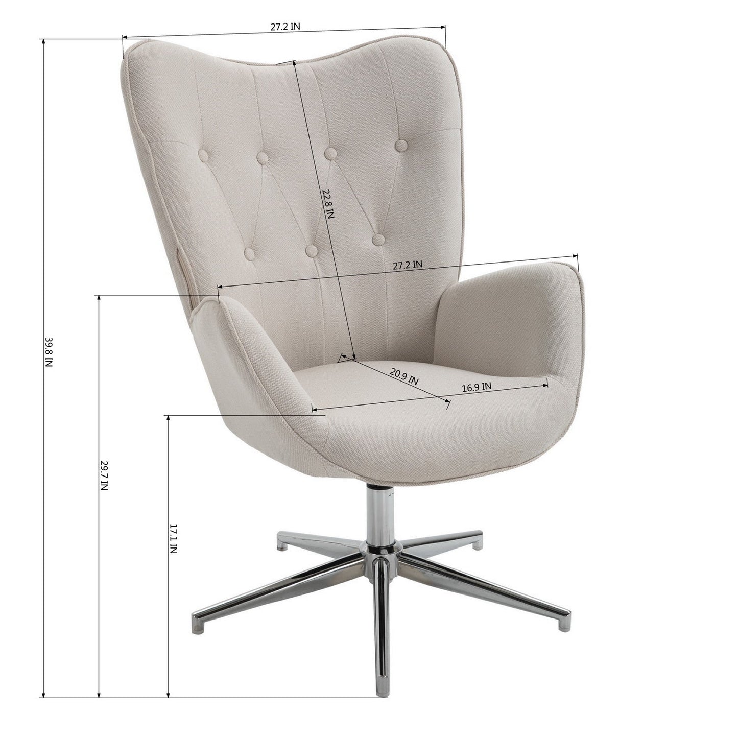Fuchs Ivory Accent Chairs