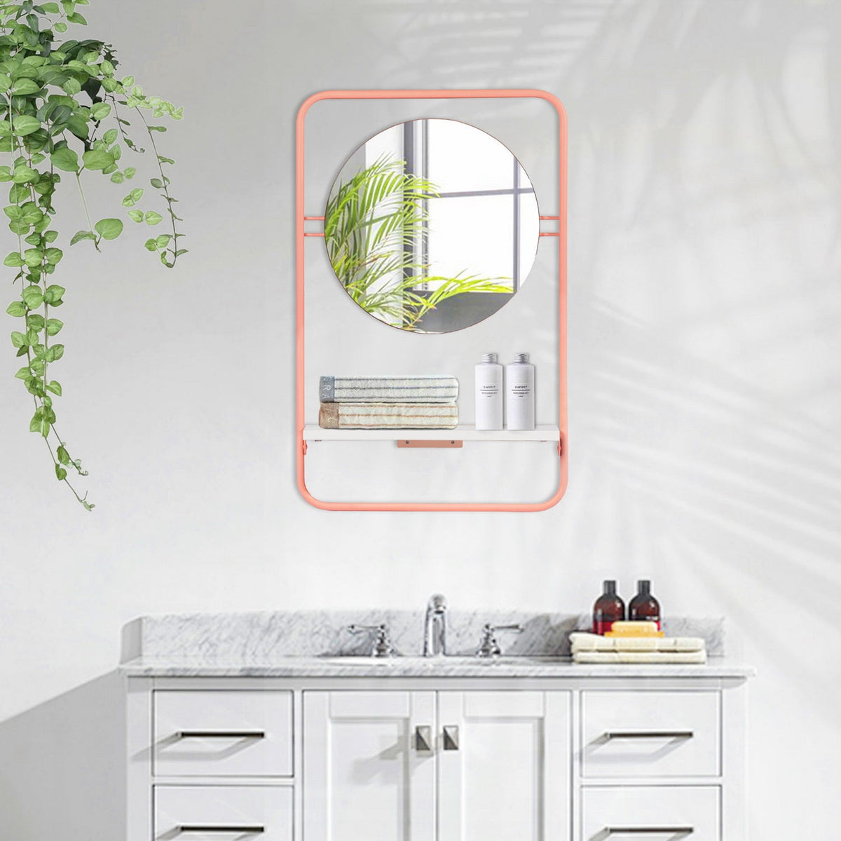 Hagan Wall Shelf With Mirror