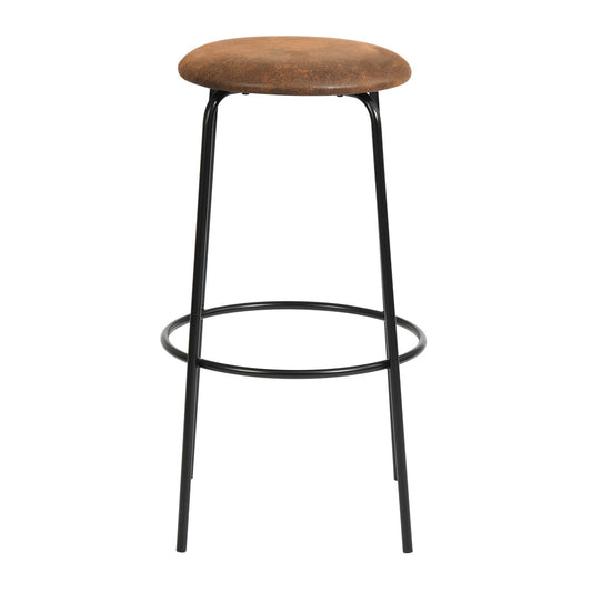 Hamer Suede Brown Barstool