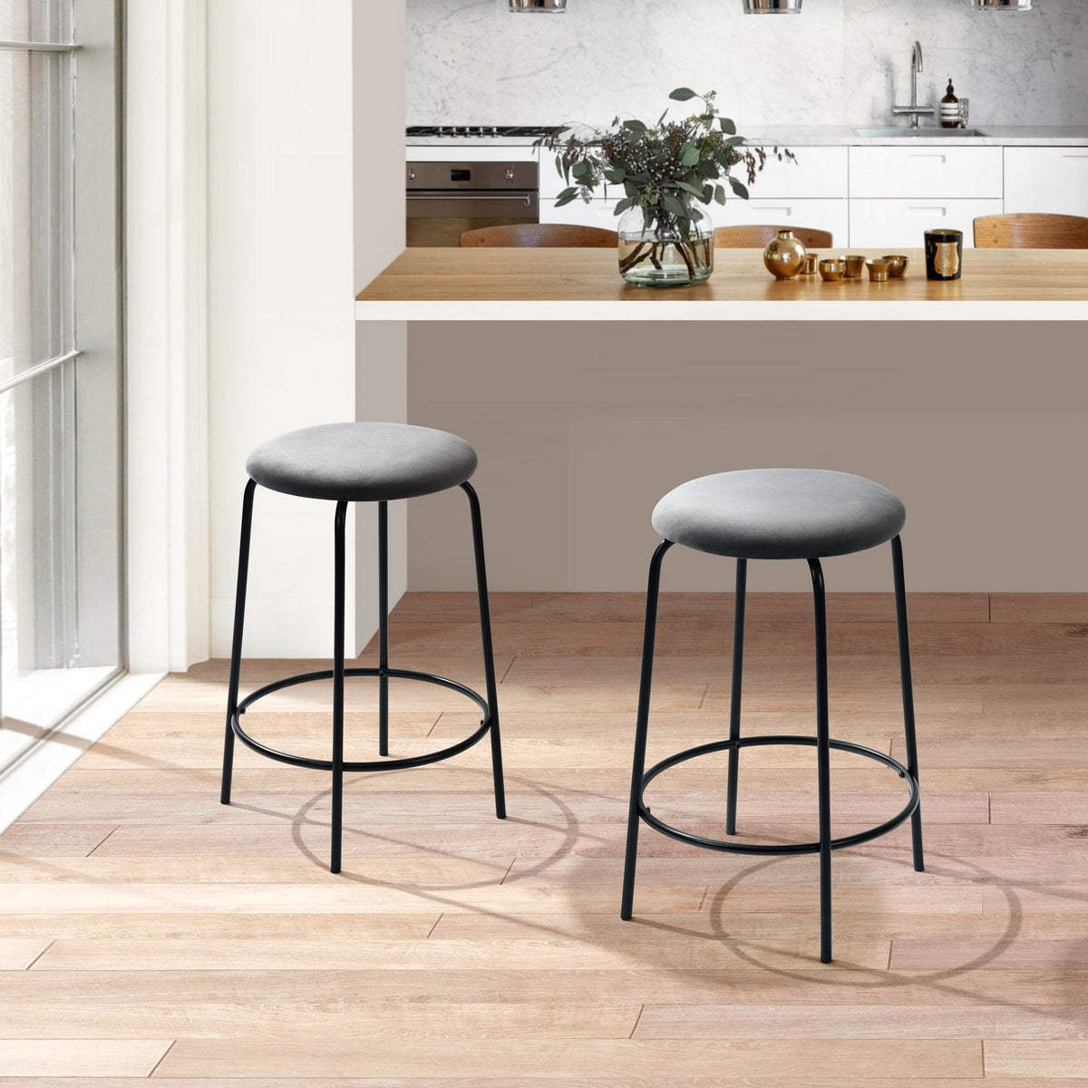 HAMER Grey Barstools