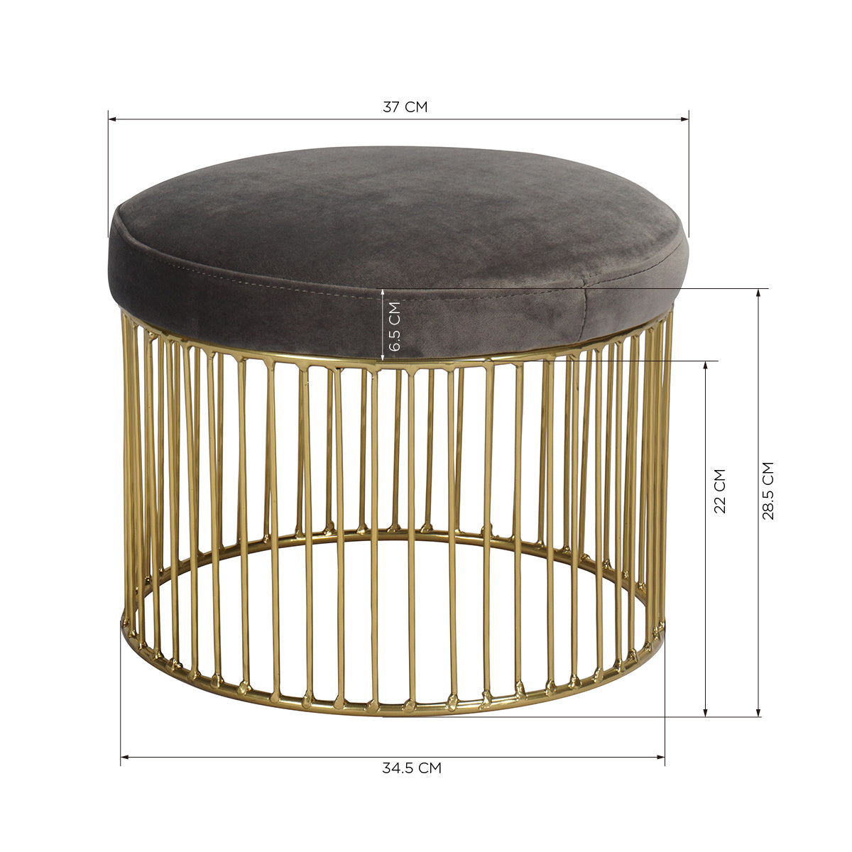 Hayward Grey Ottomans