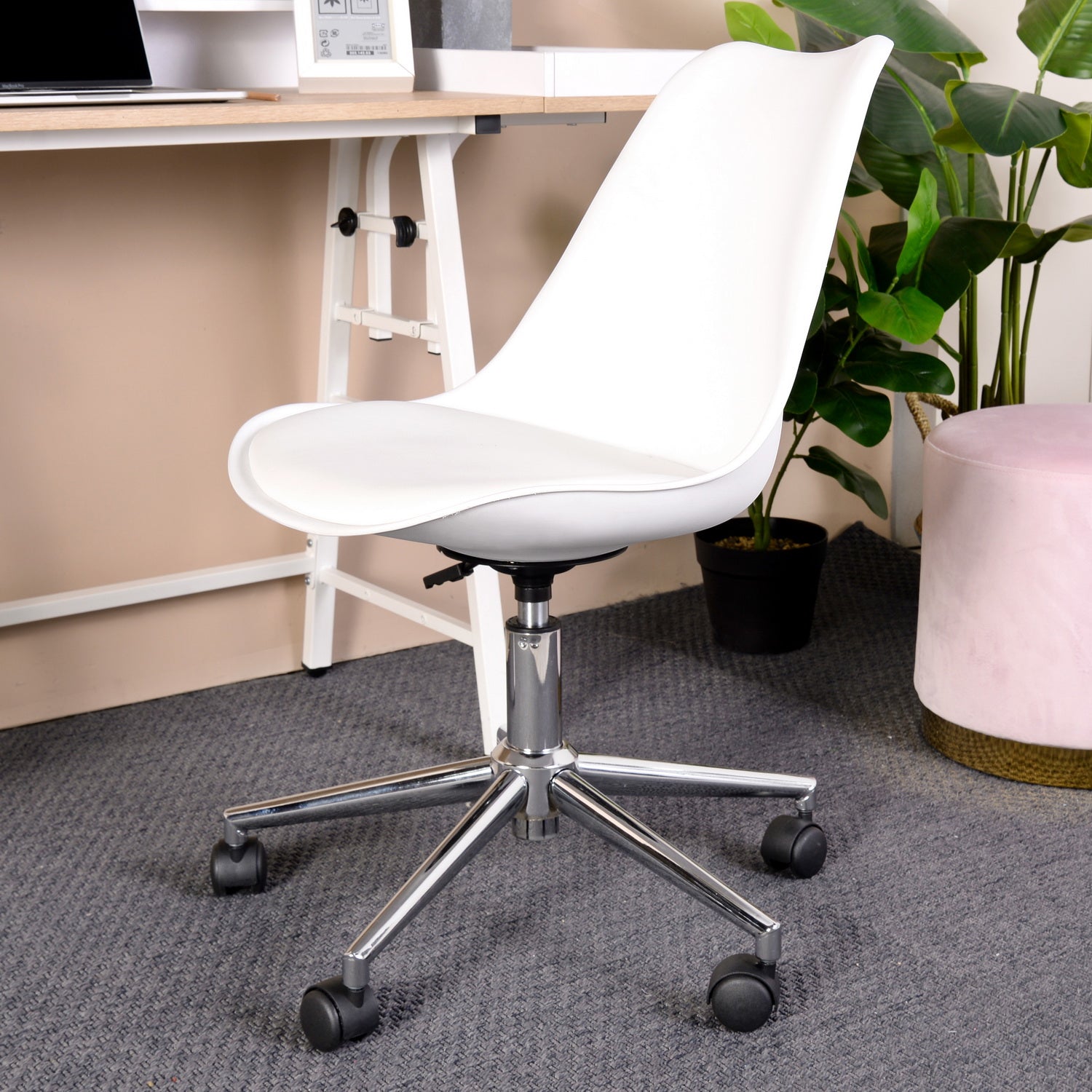 Higos Chromed Base Office Chair