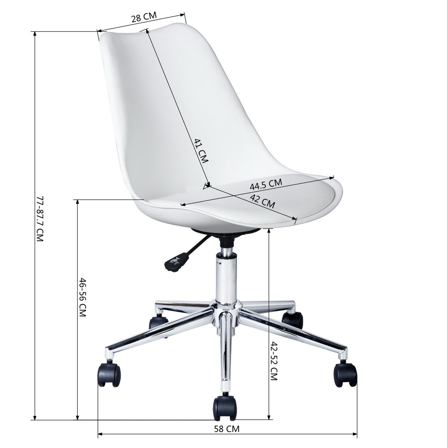 Higos Chromed Base Office Chair