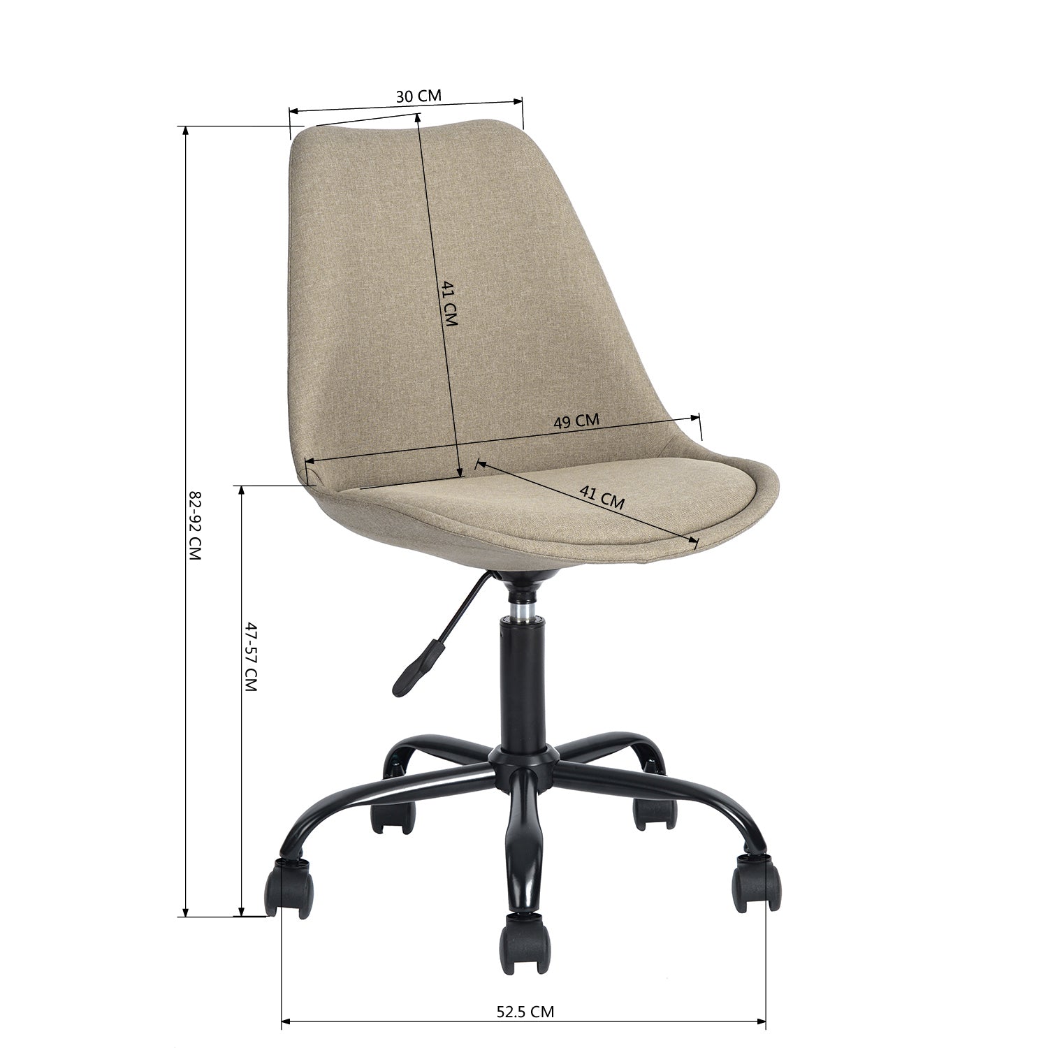 Higos Fabric Beige Office Chair