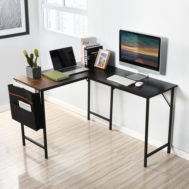 Isoud 124Cm Black Brown Desks