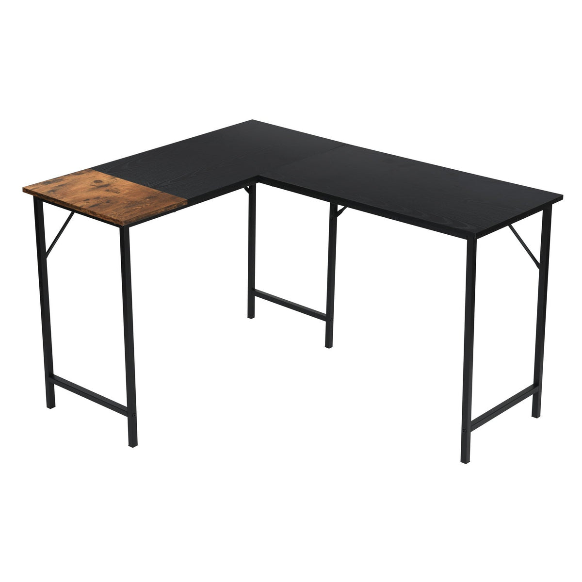 Isoud 124Cm Black Brown Desks