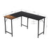 Isoud 124Cm Black Brown Desks