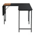 Isoud 124Cm Fabric Black Brown Desks