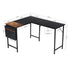 Isoud 124Cm Fabric Black Brown Desks