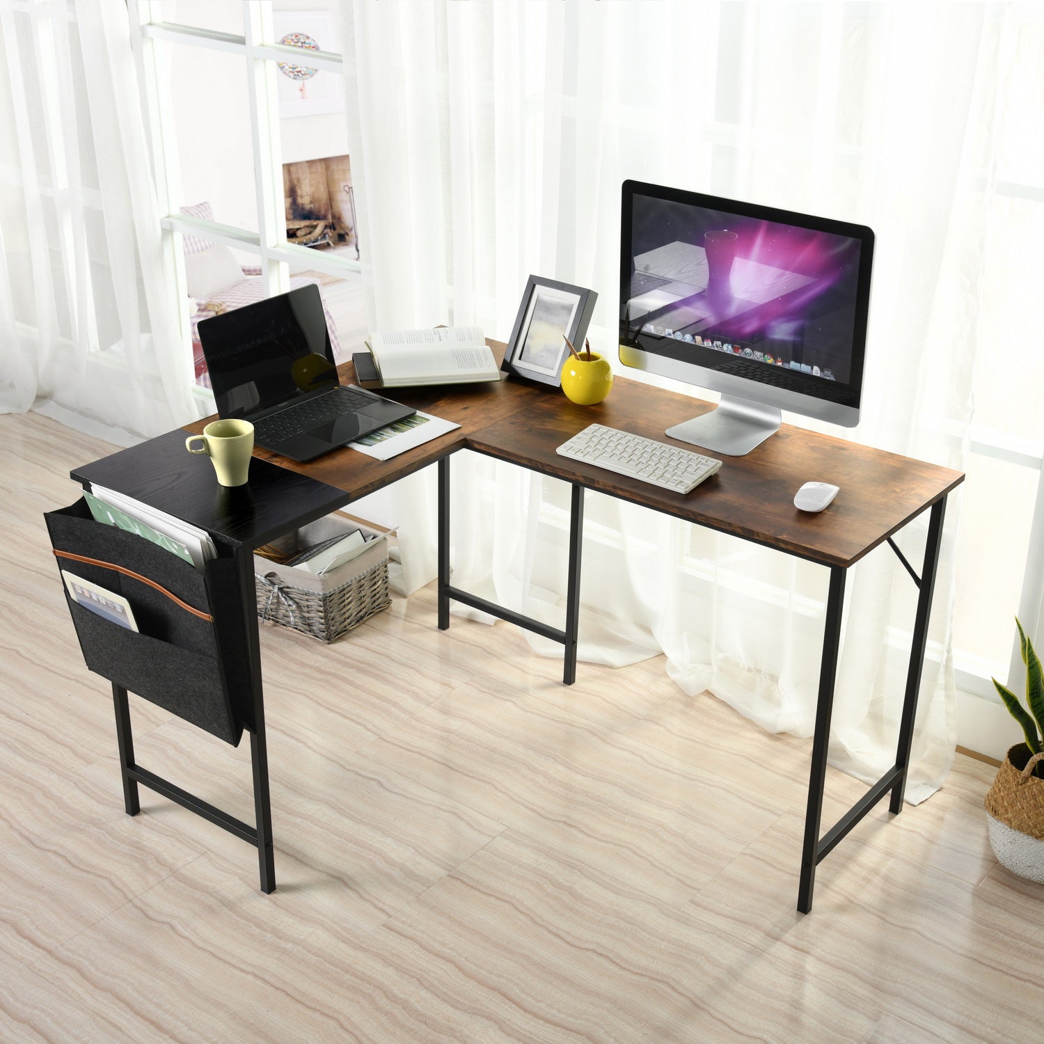 Isoud 124Cm Fabric Desks