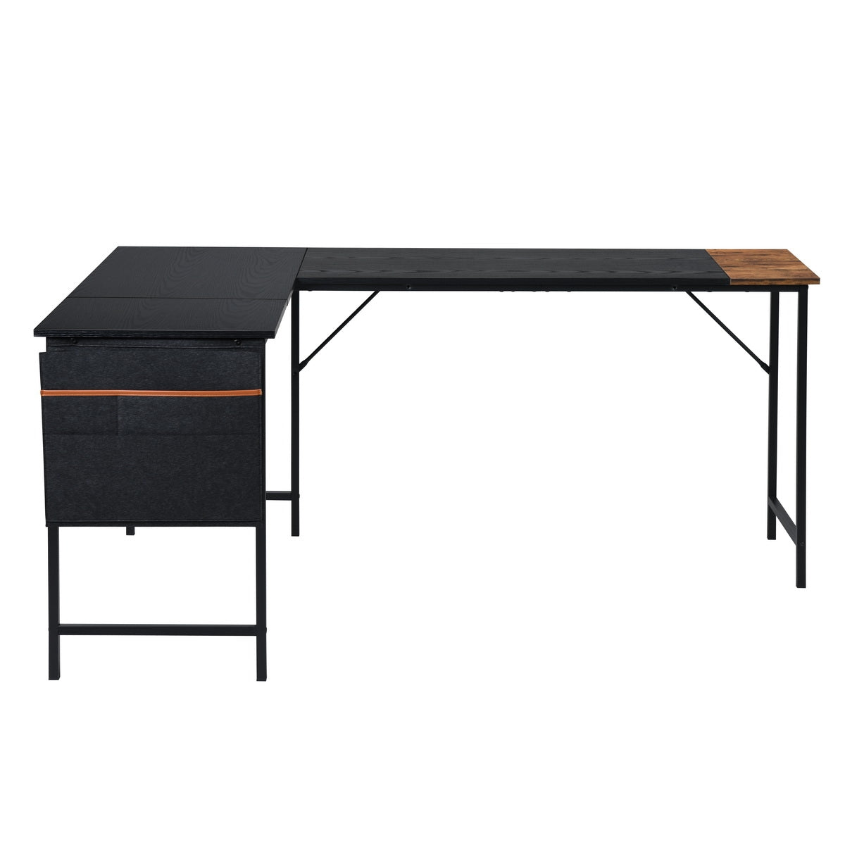 Isoud 148Cm Fabric Black Brown Desks