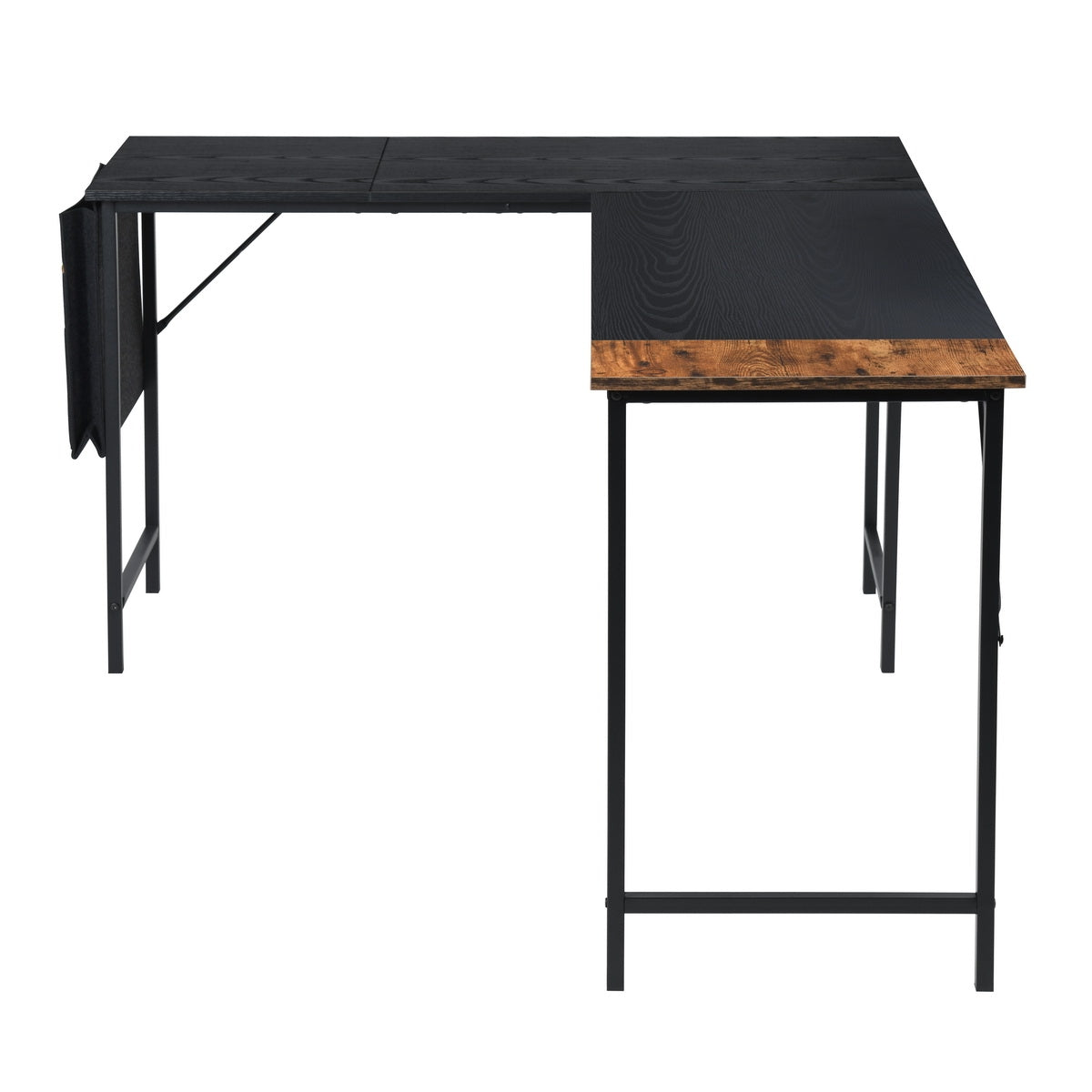 Isoud 148Cm Fabric Black Brown Desks