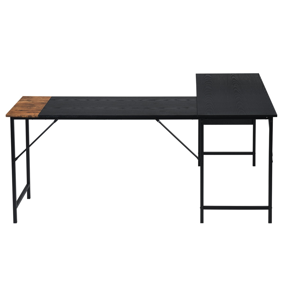 Isoud 148Cm Fabric Black Brown Desks