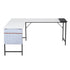 Isoud 148Cm Fabric Black White Desks