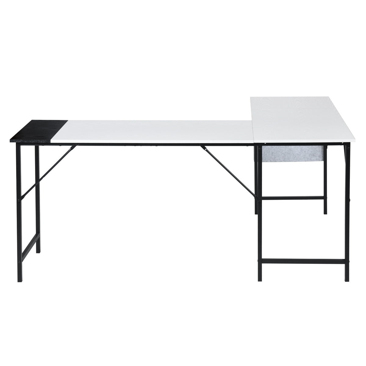 Isoud 148Cm Fabric Black White Desks