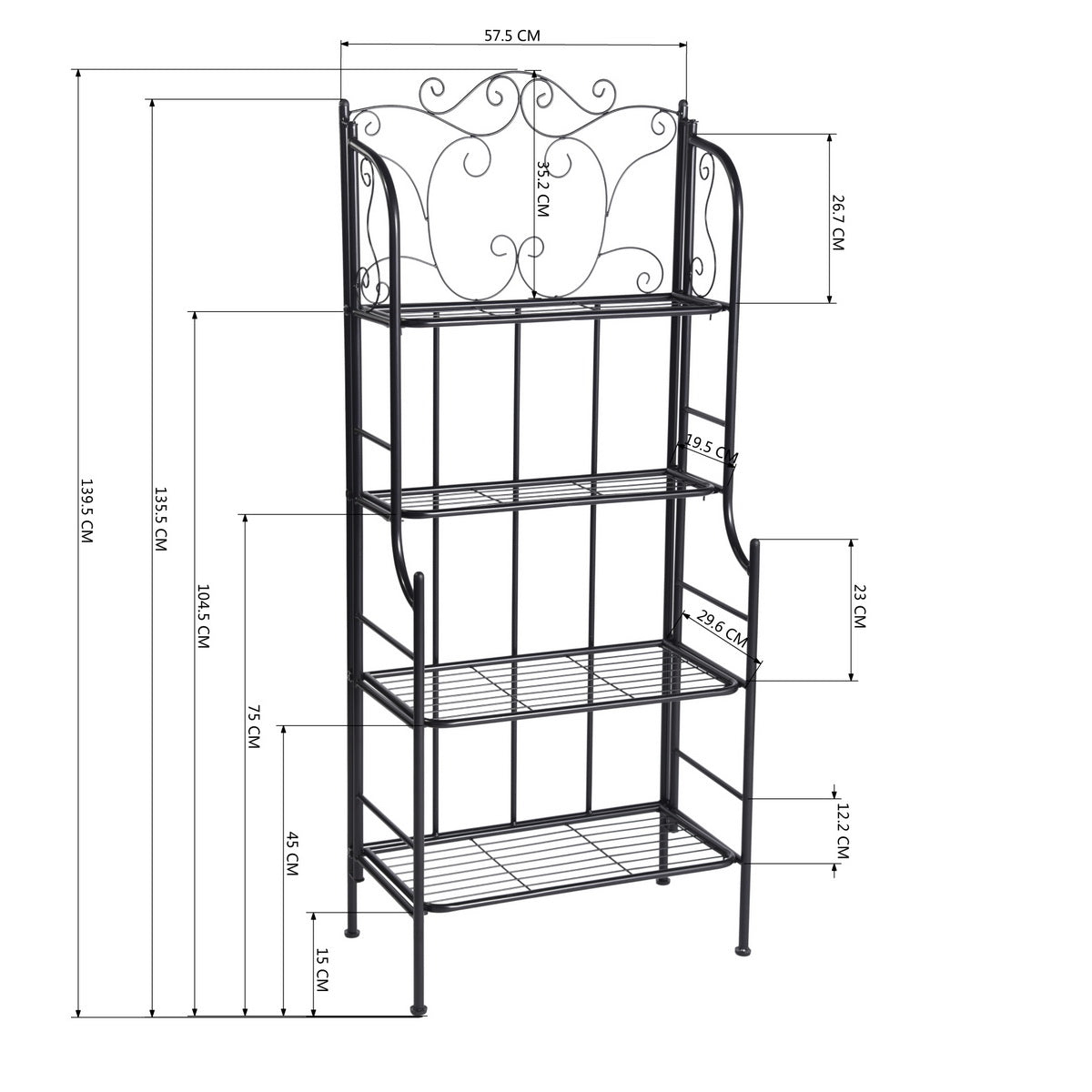 Kain 4 Tiers Jm Lmkz Bookcases