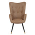 Kas Fabric Brown Black Gold Leg Ukfr  Accent Chairs