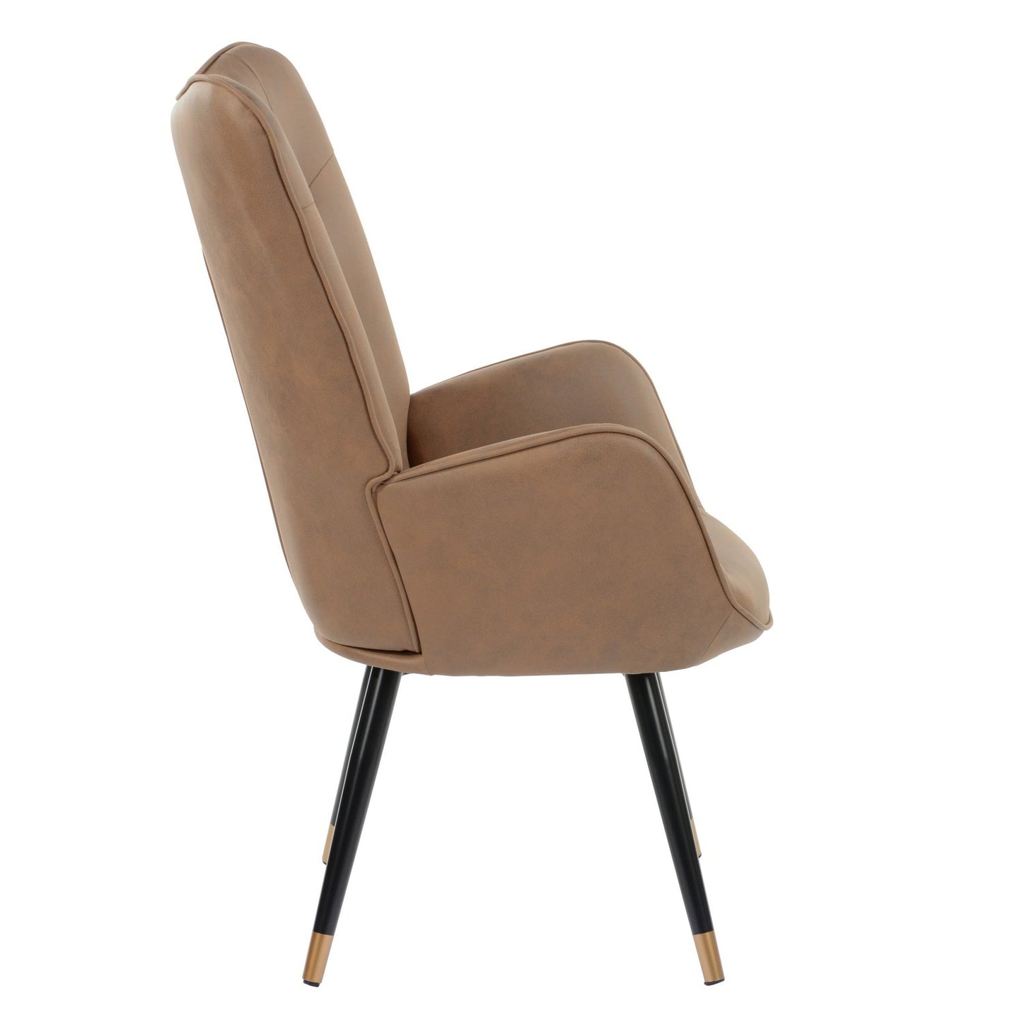 Kas Fabric Brown Black Gold Leg Ukfr  Accent Chairs