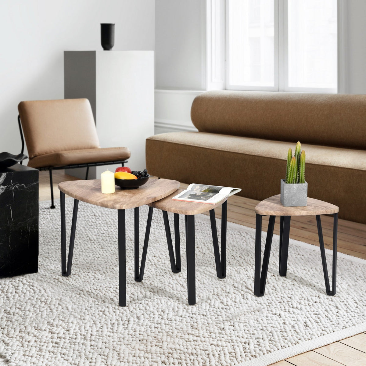 Kauwhata Oak Balck Leg A Coffee Tables
