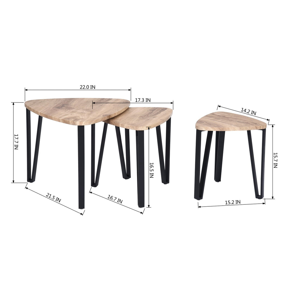 Kauwhata Oak Balck Leg A Coffee Tables