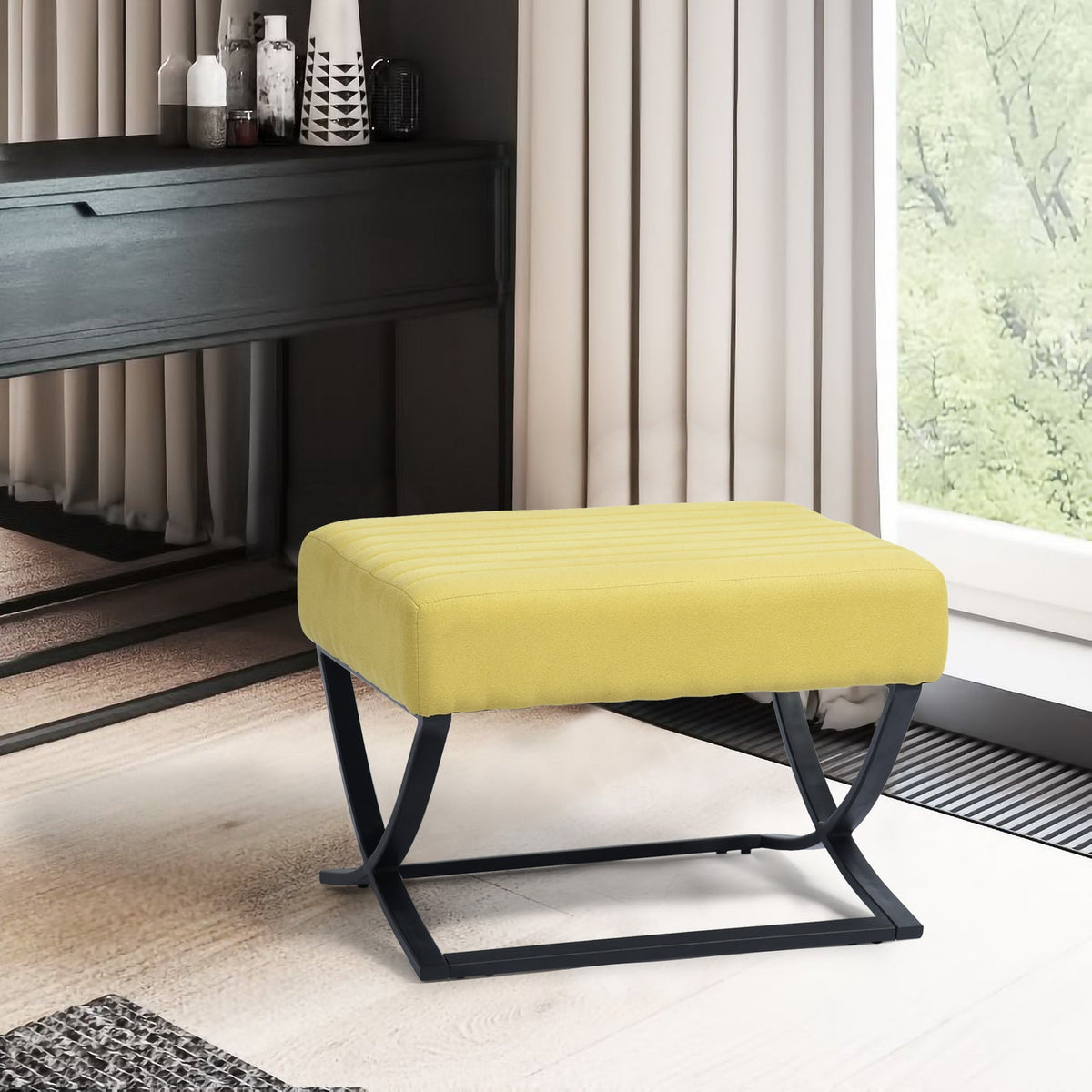 Kenrich Yellow Ottomans