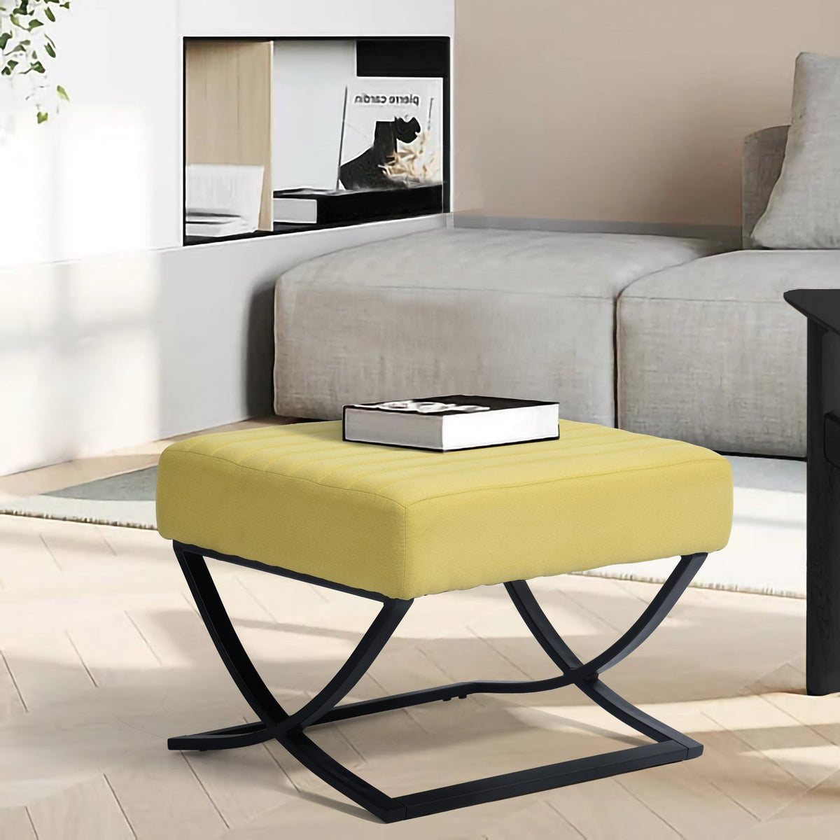 Kenrich Yellow Ottomans