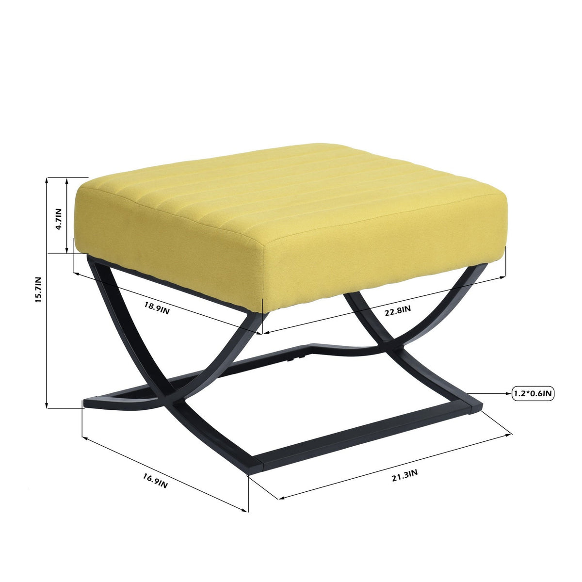 Kenrich Yellow Ottomans