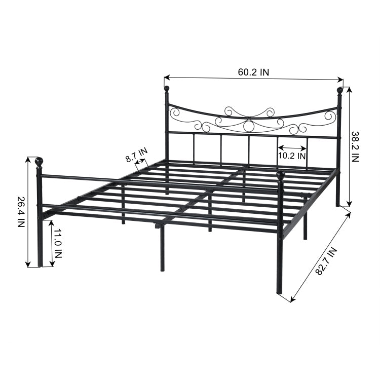 Loman Queen Black Beds