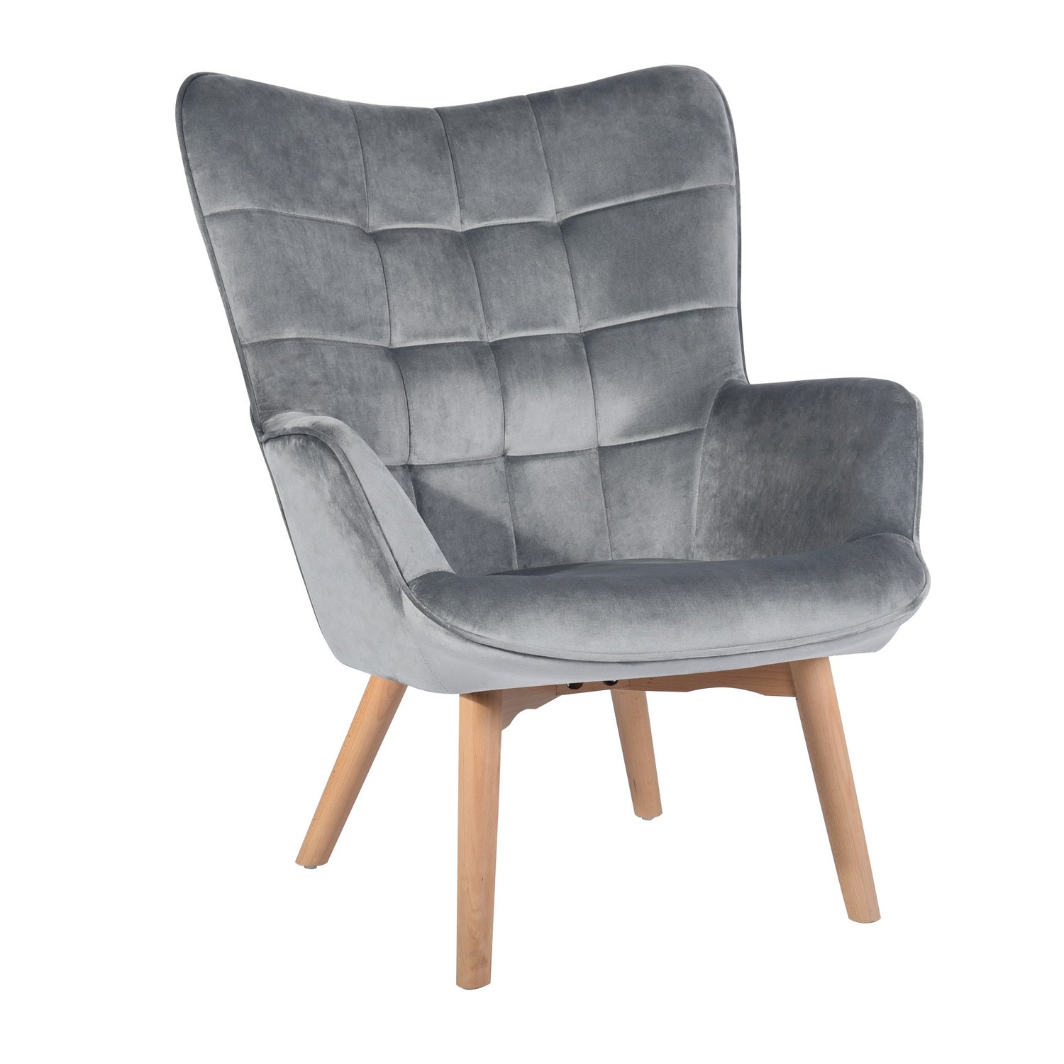 Matisse Velvet Grey Accent Chairs