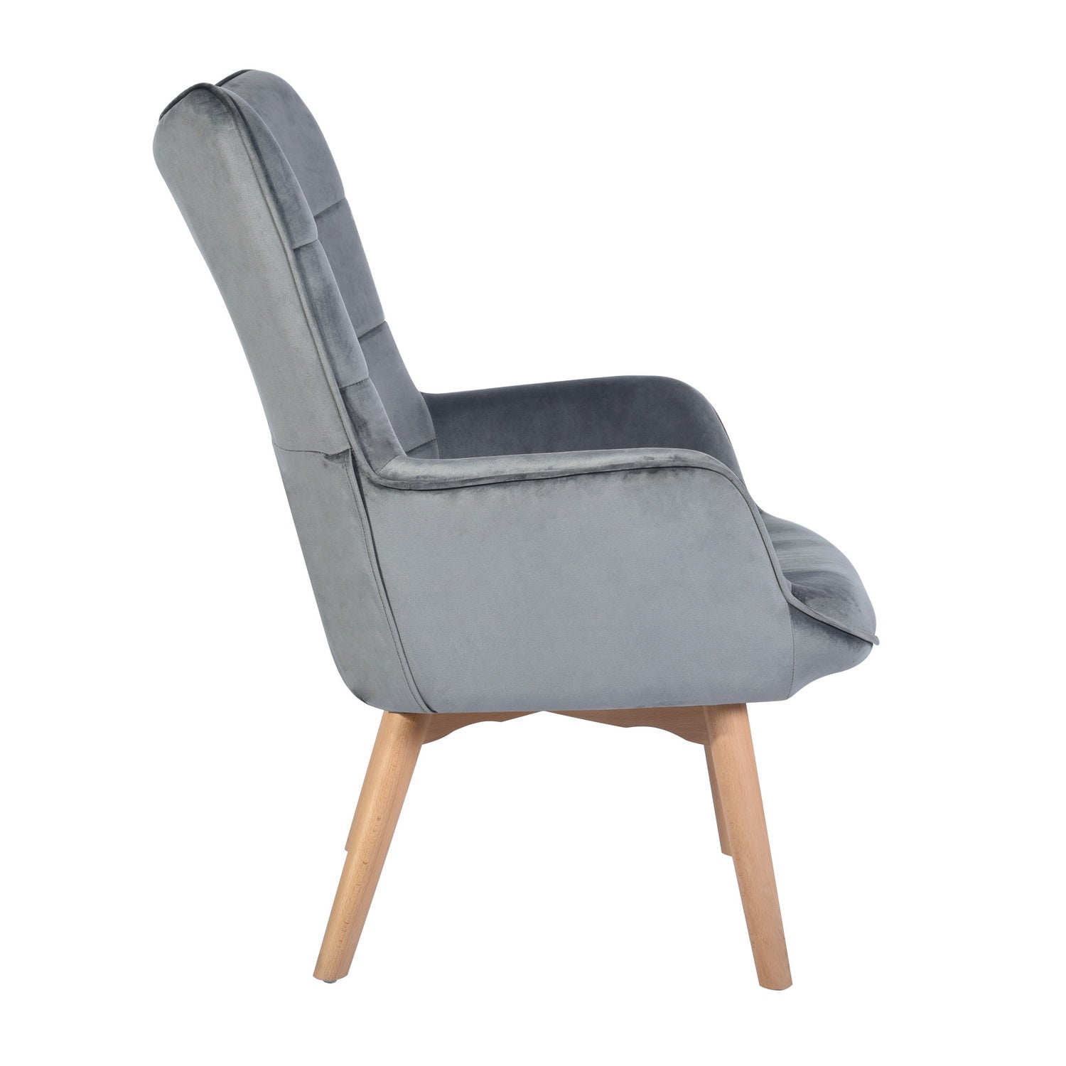 Matisse Velvet Grey Accent Chairs