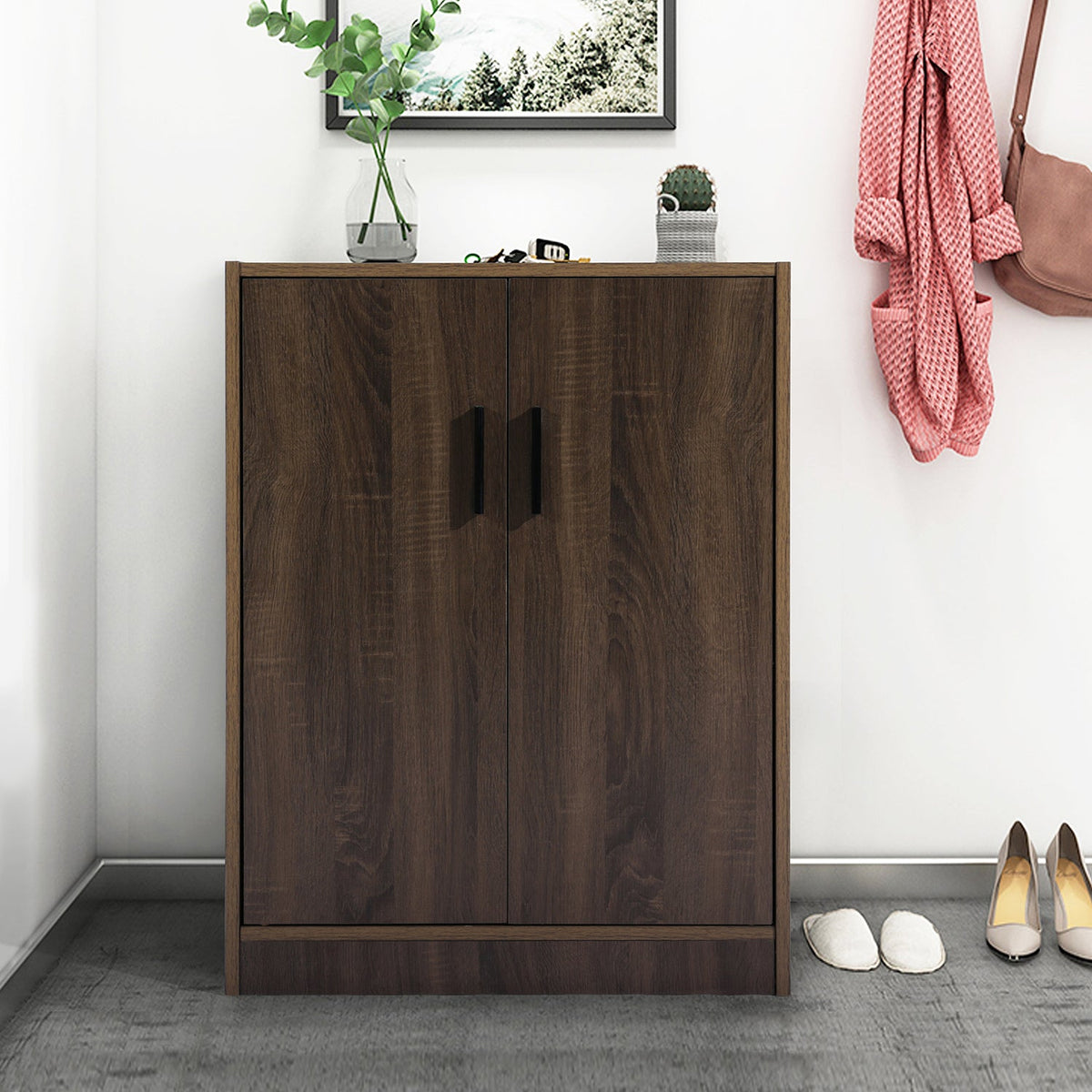 Melvin Walnut Shoe Storage