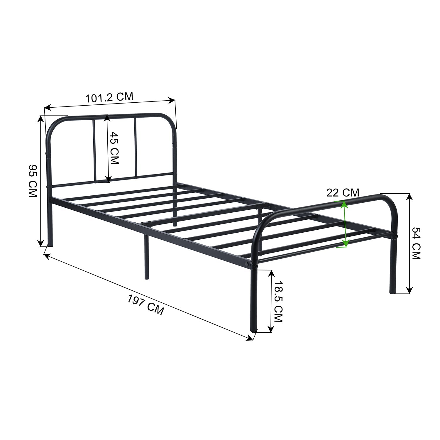 Milo Twin Black 2 Beds