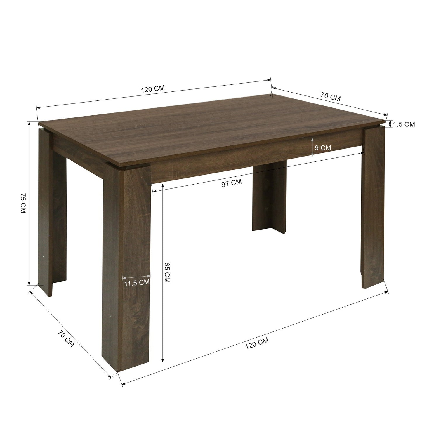 Musk 120 1Pc Dining Tables
