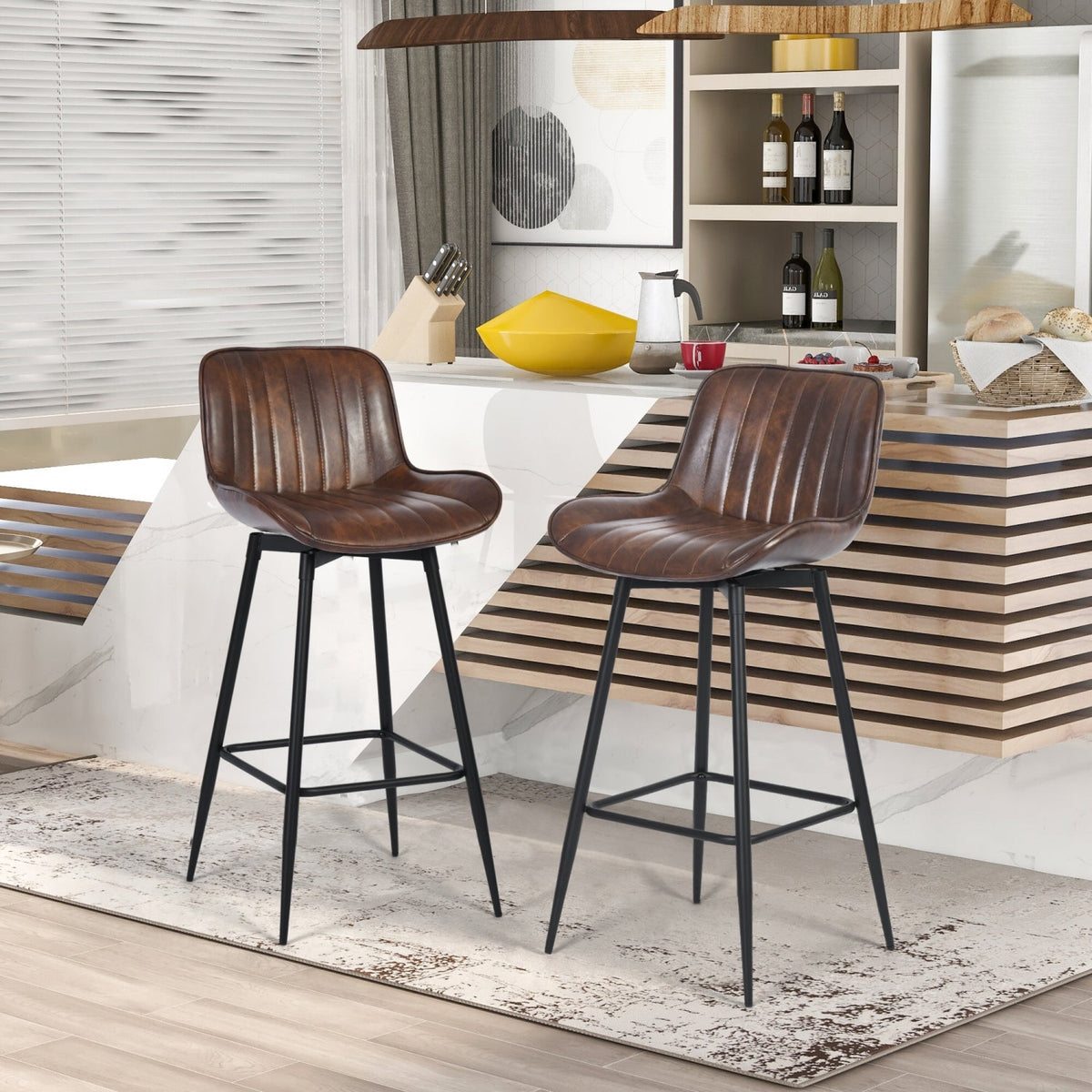 Nabeora Pu Bar Stool