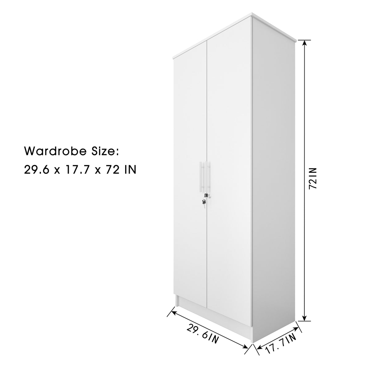 Ndidi White Armoires & Wardrobes